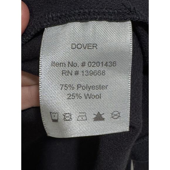 Dover Saddlery Riding Sport Equestrian Gray Wool Blend Wrap Cardigan Coatigan L - Picture 7 of 8